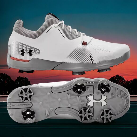 Under Armour Jordan Spieth PGA Golf Shoes White 3022768 Size 6Y or 7.5 Women